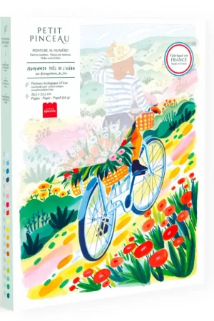 Coffret peinture au numéro - Petit Pinceau Promenade près de l'océan par Maguelone du Fou Réduction