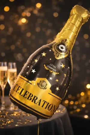 Ballon hélium en forme de bouteille de champagne 95 x 45 cm Prix Promo