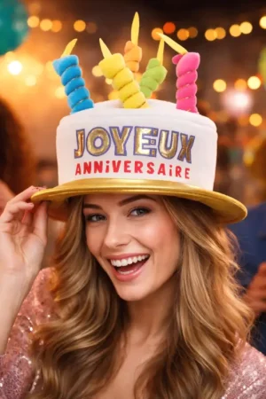 Acheter Direct Chapeau à bougies original Joyeux anniversaire