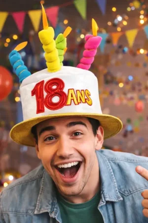 Chapeau à bougies original Anniversaire 18 ans Prix Réduit