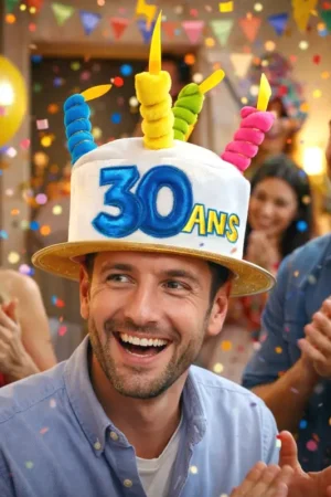 Chapeau à bougies original Anniversaire 30 ans Dernier Modèle