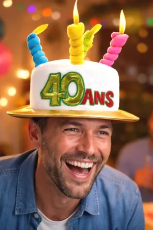 Super Prix Chapeau à bougies original Anniversaire 40 ans