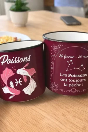 Mug humoristique Astrologie signe Poissons 20 cl Satisfait Ou Remboursé
