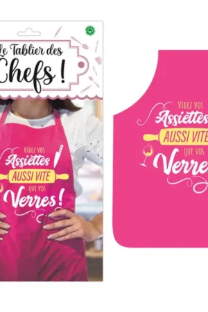 Remise Tablier Cadeau Humoristique Videz vos assiettes !