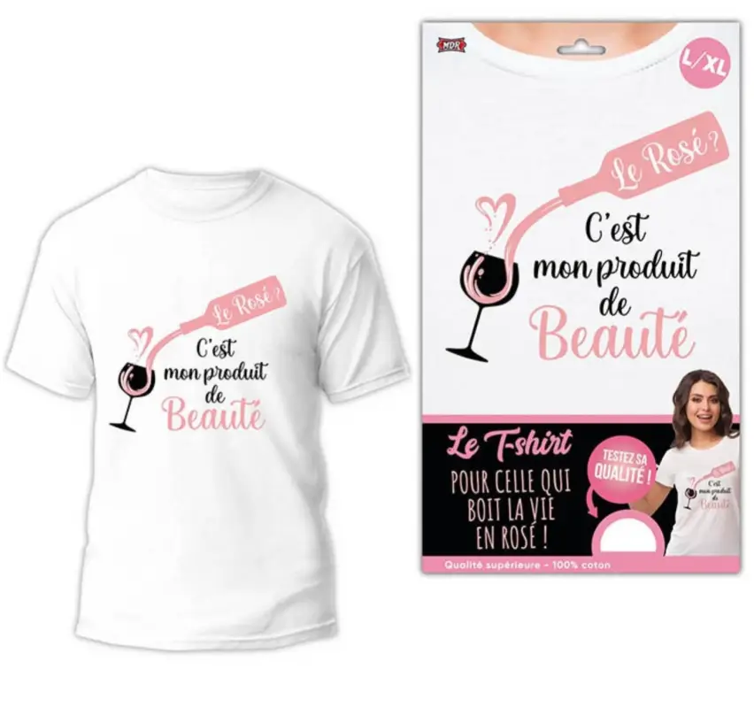 T-shirt femme humoristique Mon produit de beauté Taille S/M Dernier Modèle