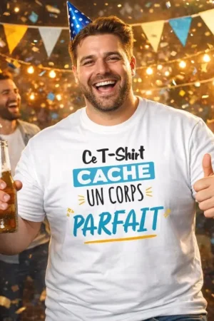 T-shirt homme humoristique Un corps parfait Taille XL/XXL Acheter En Ligne