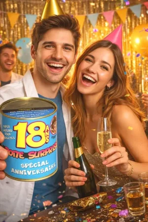 Boite surprise anniversaire 18 ans pour Adulte Nouvelle Collection