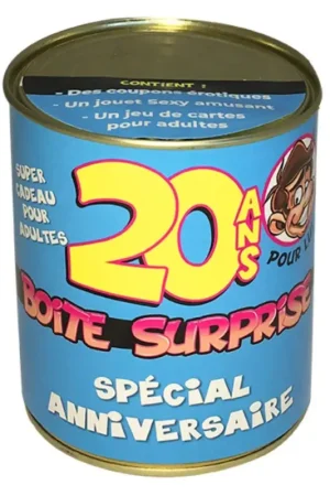 Boite surprise anniversaire 20 ans pour Adulte Quantité Limitée