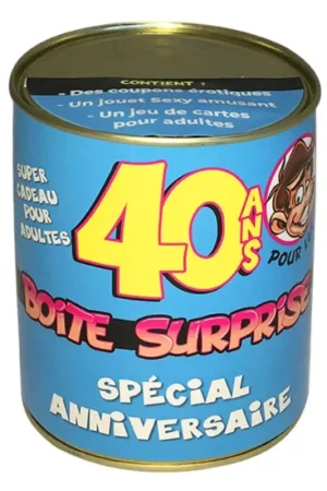Remise Boite cadeau surprise anniversaire 40 ans pour Adulte