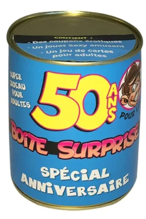 Boite cadeau surprise anniversaire 50 ans pour Adulte Prix Réduit