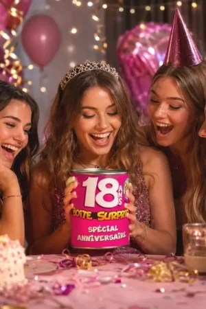 Boite cadeau surprise anniversaire 18 ans pour Femme Offre Exclusive