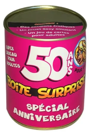 Vente Directe Boite cadeau surprise anniversaire 50 ans pour Femme
