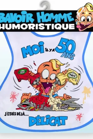 Bavoir humoristique Anniversaire 50 ans Top Vente