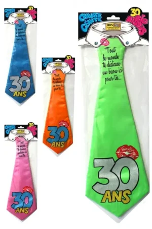 Solde Cravate humoristique Anniversaire 30 ans