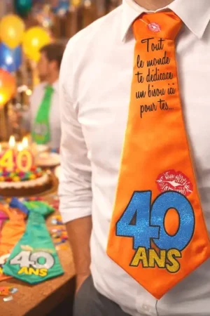Must-Have Cravate humoristique Anniversaire 40 ans