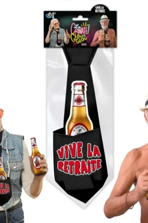 Nouvel Arrivage Cravate humoristique Glouglou Vive la retraite