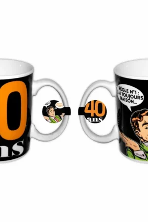 Mug original anniversaire homme 40 ans Vente Directe