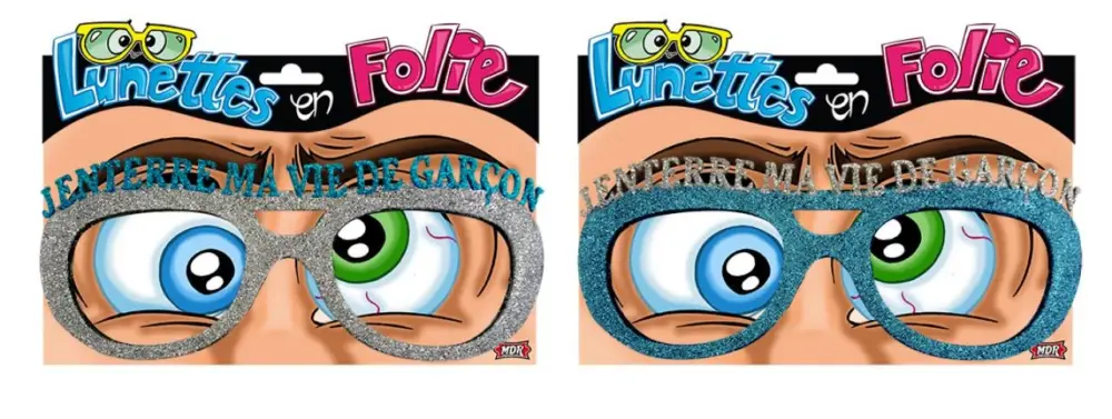 Commander Vite Lunettes géantes Pailletées Enterrement vie de Garçon