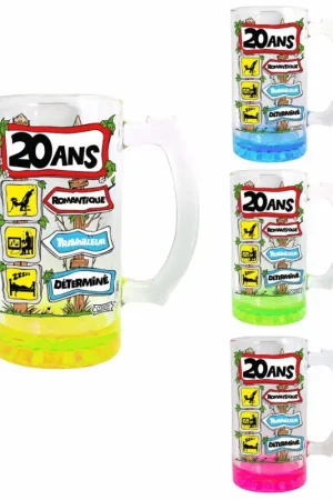 Top Vente Chope à bière Anniversaire 20 ans