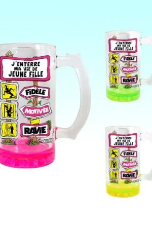 Chope à bière humoristique Enterrement de vie de jeune fille Commande En Gros
