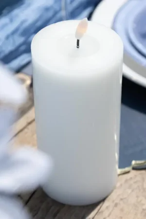 Bougie LED Cylindrique Blanc 15cm Retour Gratuit