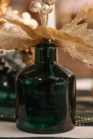 Vase en verre Alba Vert Anglais Livraison Express