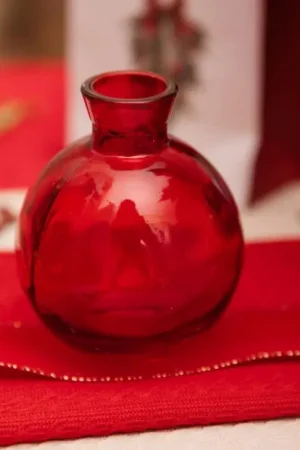 Vase en verre Ninon Rouge Soldes