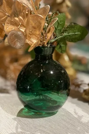 Marque Vase en verre Ninon Vert Anglais
