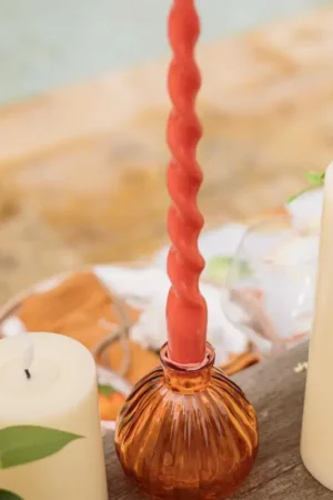Vase en verre Flora Orange Commande En Gros