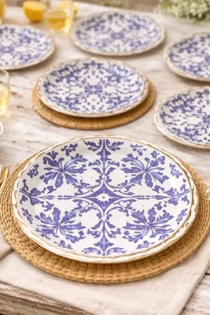 Achetez Aujourd'hui 8 Assiettes Carton Dolce Vita Bleu roi