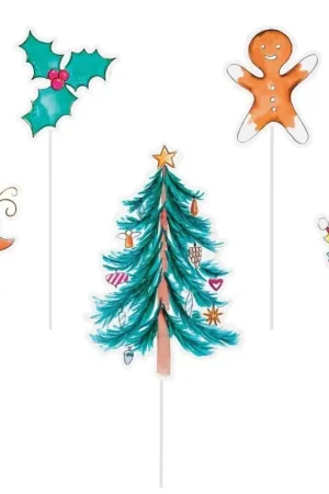 Affaire À Saisir Pique à gâteau de Noel x5 pièces