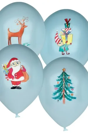 8 Ballons gonflables de Noel Ø 30 cm Solde
