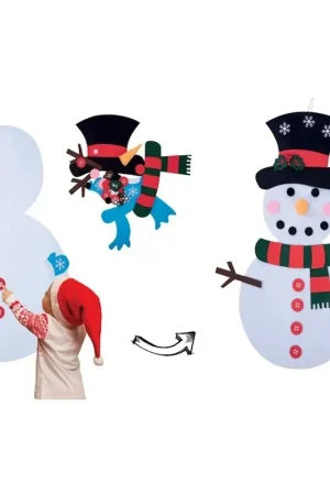 Vente Directe Déco Bonhomme de neige avec accessoire DIY
