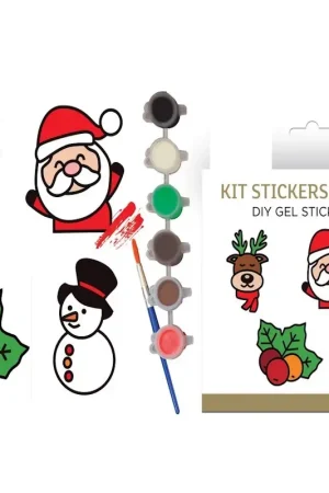 DIY Kit créatif sticker gel Noël - lot de 4 Super Prix