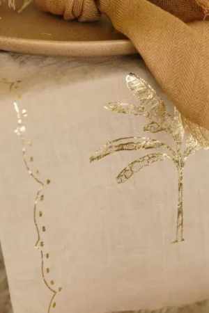 Chemin de table Tissu Palmier Parfum d'Orient Jusqu'à Épuisement Des Stocks