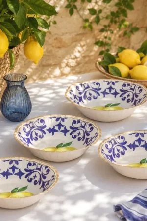 8 Bols en carton Dolce Vita Bleu Roi Vente Directe