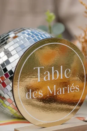 Vente Directe Centre de Table "Table des Mariés" Bois Or
