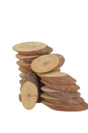 16 Rondins de bois ovales naturels Offre Du Jour