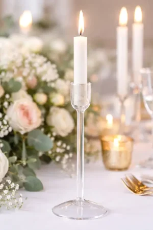 Bon Marché Bougeoir Elegance 15cm en verre transparent