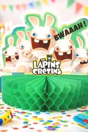Centre de table anniversaire Lapins Crétins™ Meilleur Choix