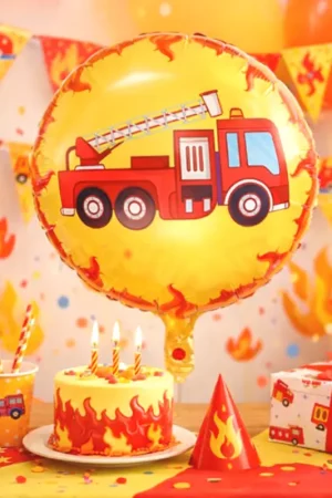 Ballon aluminium Theme Pompier Paiement Sécurisé