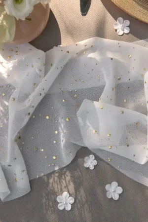Chemin de table mariage bubbles Blanc Expédié Aujourd'hui