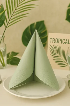 Serviette en papier Vert SAuge 38 x 38 cm Soft Touch x 40 pièces Acheter En Ligne