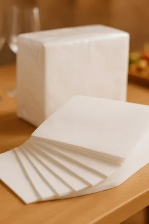 Paiement Sécurisé Serviettes blanches 30X30cm 1 pli x 500 pièces