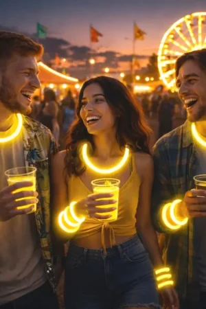 Commander Maintenant Bracelet lumineux fluo Jaune x 50 pièces
