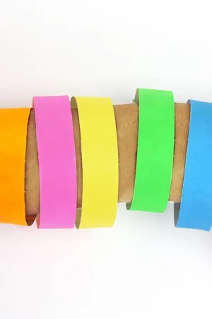 Top Vente 50 Bracelets identification papier couleurs Mix - indéchirable