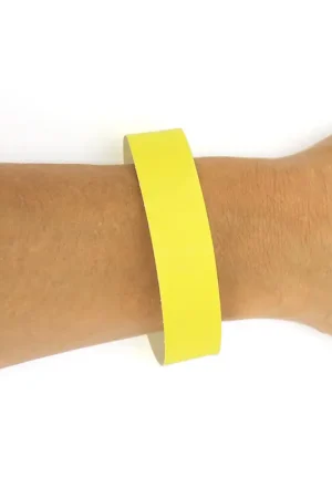 50 Bracelets identification papier Jaune- indéchirable Jusqu'à Épuisement Des Stocks
