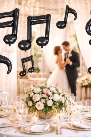 Lot de 10 ballons gonflables notes de musique Commander Vite