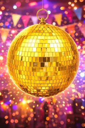 Bon Plan Boule à Facettes Disco Or à Suspendre Ø20cm