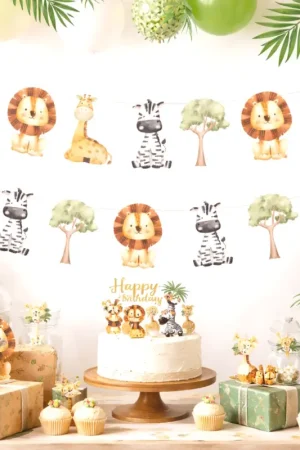 Guirlande anniversaire Animaux de la SAVANE Jusqu'à Épuisement Des Stocks